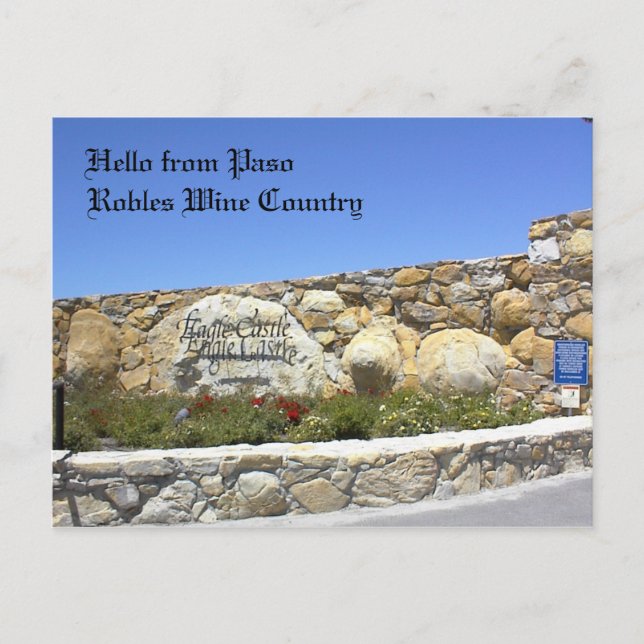 Postcard, Entrance to Eagle Castle Driveway Postcard (Front)