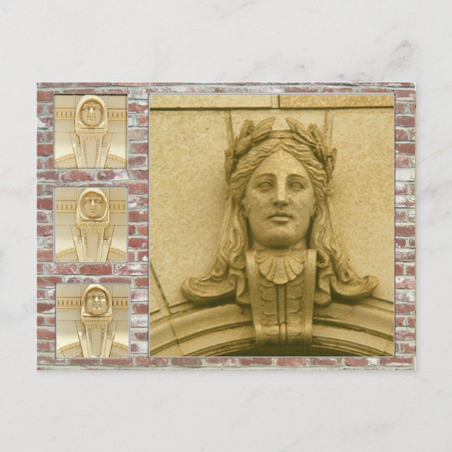 Postcard – Faces on Buildings (Front)