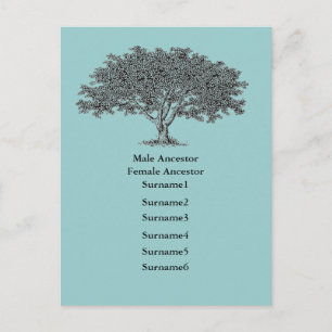 Postcard - Family Tree list