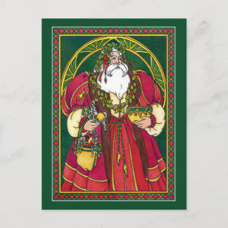 Postcard:  Father Christmas - Santa - Solstice Holiday Postcard