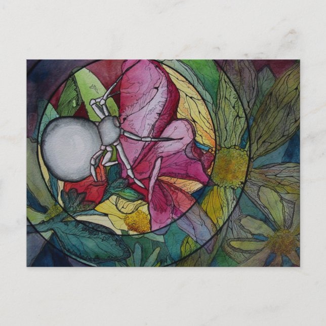 Postcard: "Flower Spider" Postcard (Front)