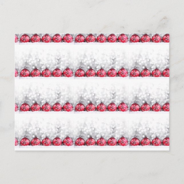 **POSTCARD FOR CHRISTMAS** WITH PRETTY BULBS HOLIDAY POSTCARD (Front)