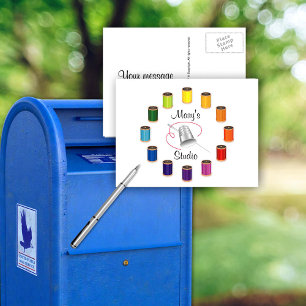 Postcard for Sewing, Needle and Threads