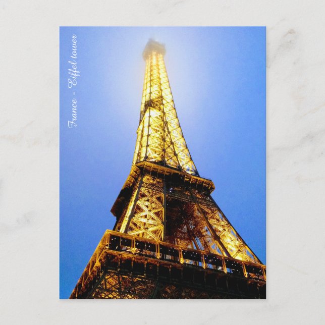 Postcard France Eiffel tower (Front)