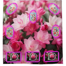 Postcard from Hawaii Giant Flowers Shower Curtain