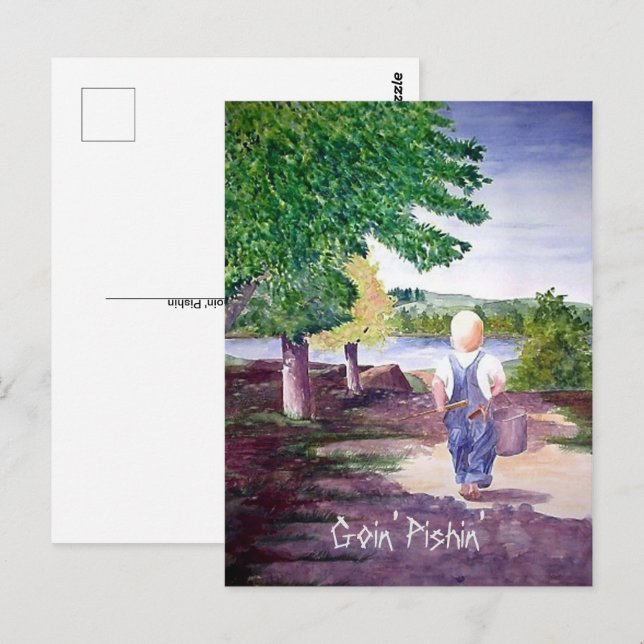 Postcard - Goin' Pishin' (Front/Back)