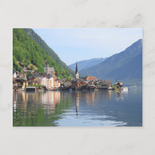 Postcard - Hallstatt town and lake, Austria