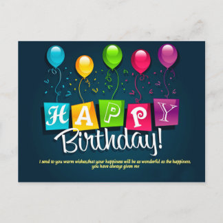 postcard happy birthday