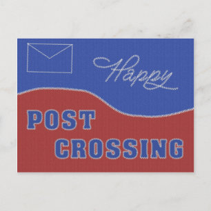Postcard "Happy Postcrossing! Stitches"