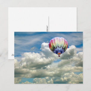 Postcard - Hot air balloon in clouds