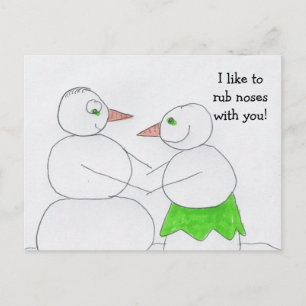 Postcard I like to rub noses with you!