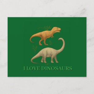 Postcard - I Love Dinosaurs