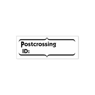 Postcard ID fill in area for postcrossing cards Self-inking Stamp
