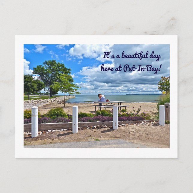 postcard, "IT'S A BEAUTIFUL DAY IN PUT-IN-BAY" Postcard (Front)