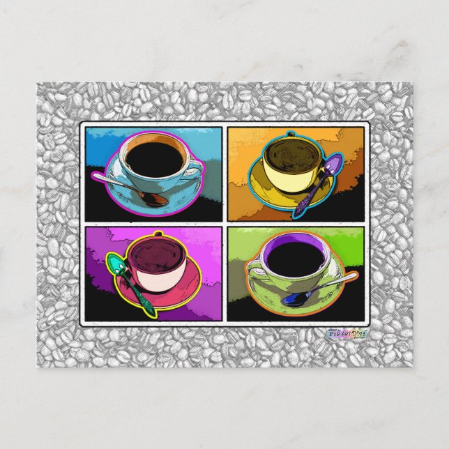 Postcard - Java Addictions Pop Art (Front)