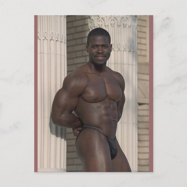 Postcard, Jean Against Columns Postcard (Front)