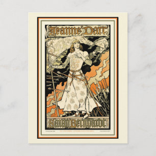 Postcard: Jeanne d'Arc, Sarah Bernhardt Postcard