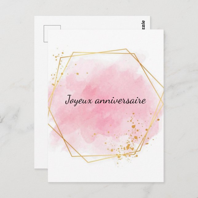 Postcard Joyeux anniversaire (Front/Back)