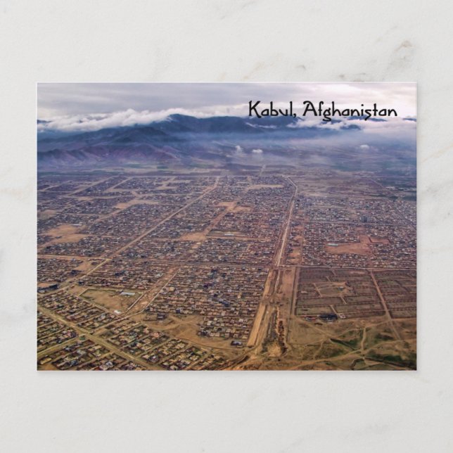 Postcard:  Kabul from above Postcard (Front)