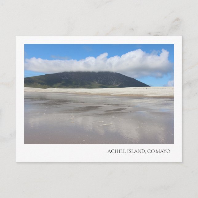 POSTCARD  : KEEL STRAND,  ACHILL,  CO.MAYO (Front)