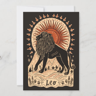 Postcard - Leo Celestial Zodiac Art