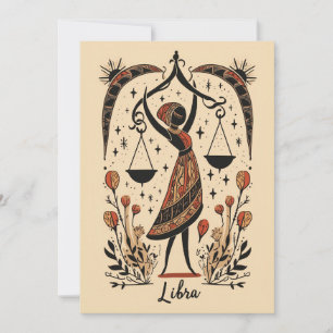 Postcard - Libra Celestial Zodiac Art 