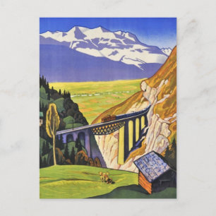 Postcard - Loetschberg Railway Switzerland
