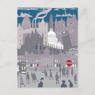 Postcard London Skyline Illustration Artwork