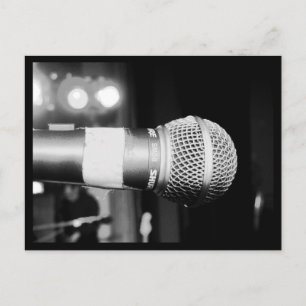 Postcard-Love the Arts-Microphone Postcard