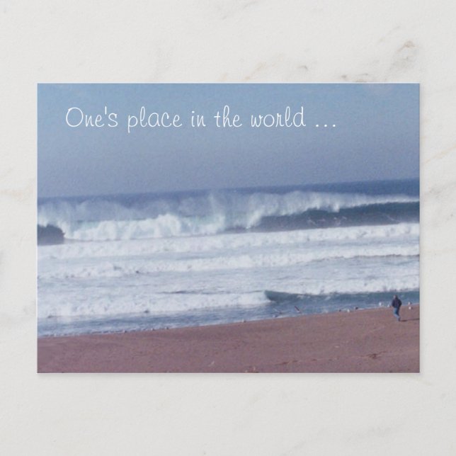 Postcard - Man and Waves (Front)