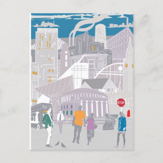 Postcard Manchester Illustration Artwork