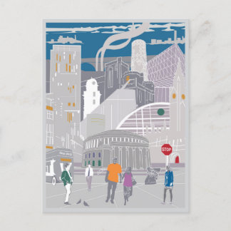 Postcard Manchester Illustration Artwork