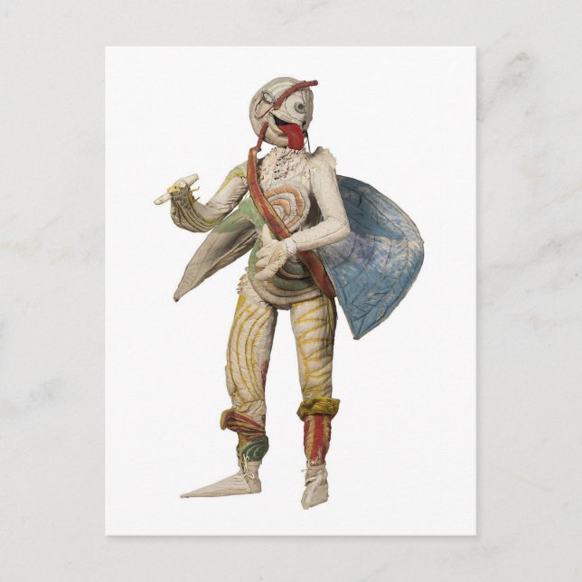 Postcard - Mask figure "Bertchen" B (white) (Front)