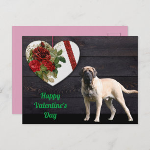 postcard Mastiff Valentine's Day