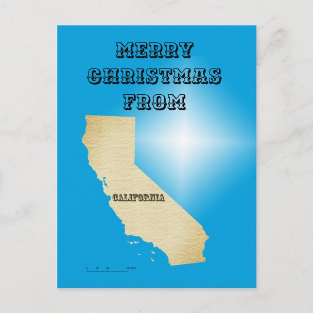 Postcard - Merry Christmas from California (Front)