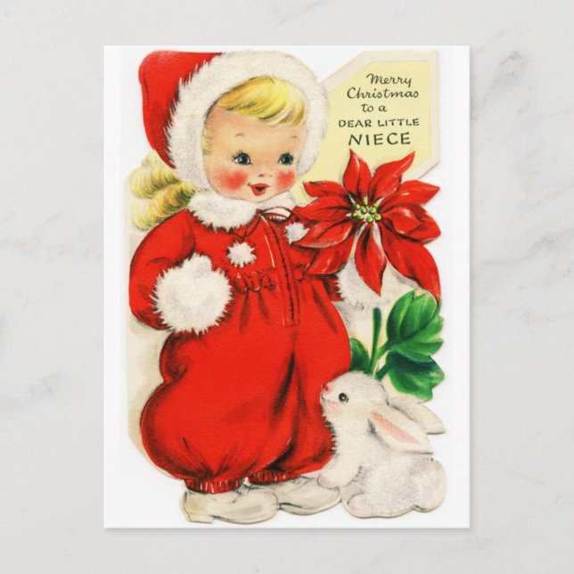Postcard "Merry Christmas to a "Dear Little Neice" (Front)
