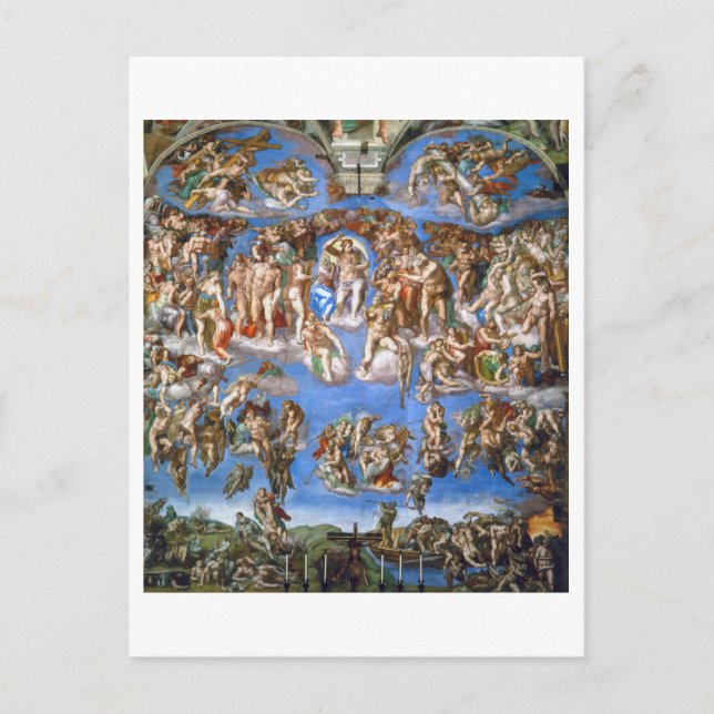 POSTCARD : MICHELANGELO : THE LAST JUDGMENT (Front)