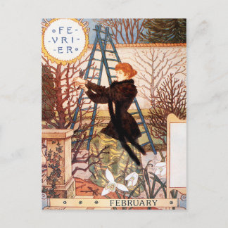 Postcard: Month of February - Février Postcard