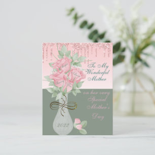 Postcard, Mother's Day Personalized Roses Postcard