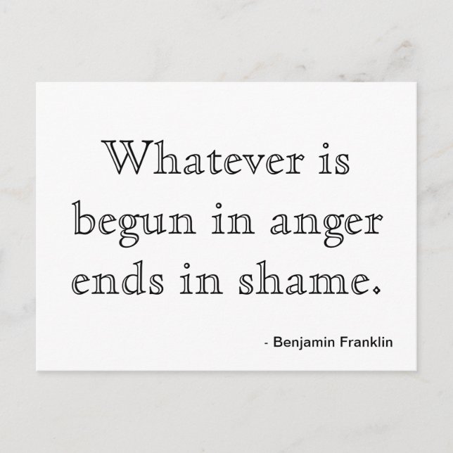 Postcard Motivation - Anger (Front)