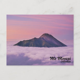 Postcard Mount Merapi Indonesia