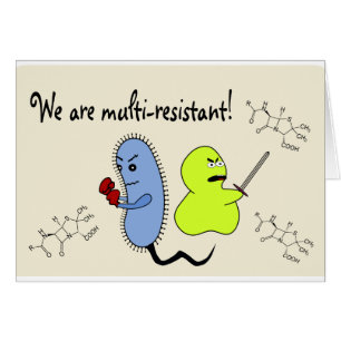 Postcard Multiresistant germ