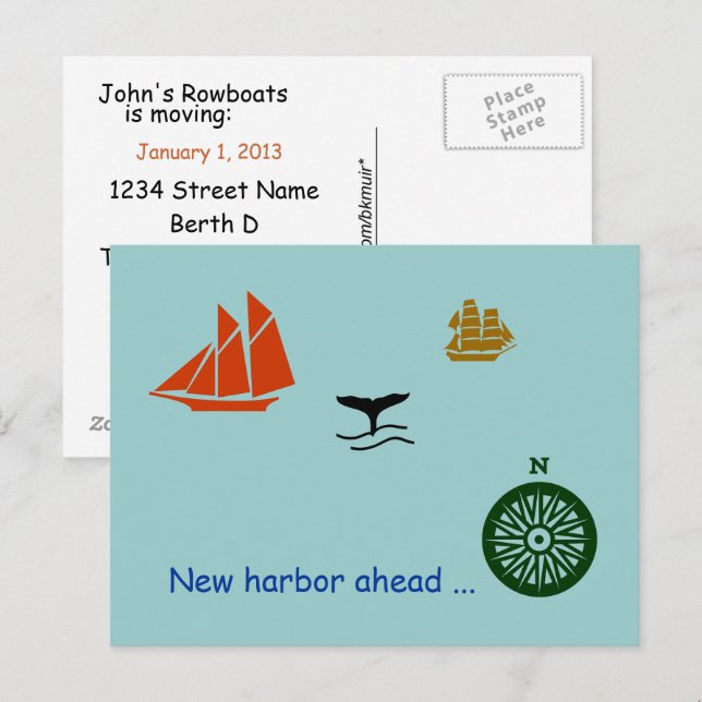 Postcard - New harbour ahead (Front/Back)