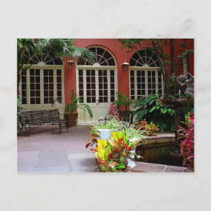 Postcard New Orleans, French Quarter Courtyard USA
