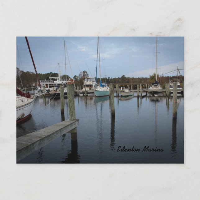 Postcard of Edenton Marina (Front)