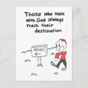 Postcard of funny church sayings, animated