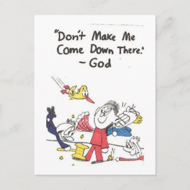 Postcard of funny church sayings, animated (Front)