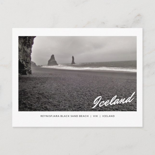 Postcard of Reynisfjara Black Sand Beach, Iceland (Front)