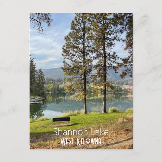 Postcard of Shannon Lake in West Kelowna, Canada. (Front)