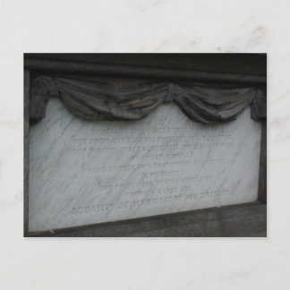 Postcard of Thaddeus Stevens's epitaph.
